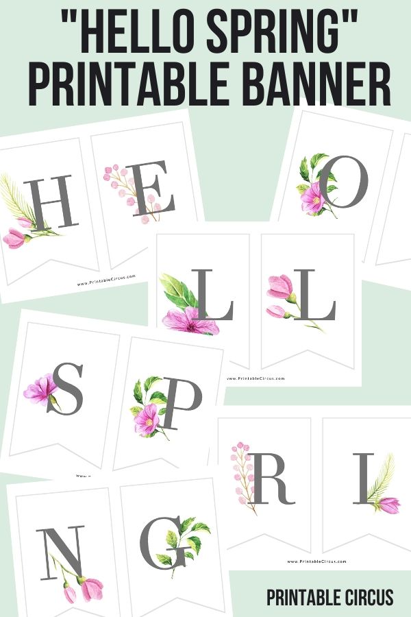This beautiful floral banner will help you decorate for spring in a snap. Download and print this "Hello Spring Banner" - A FREE printable just in time for spring.