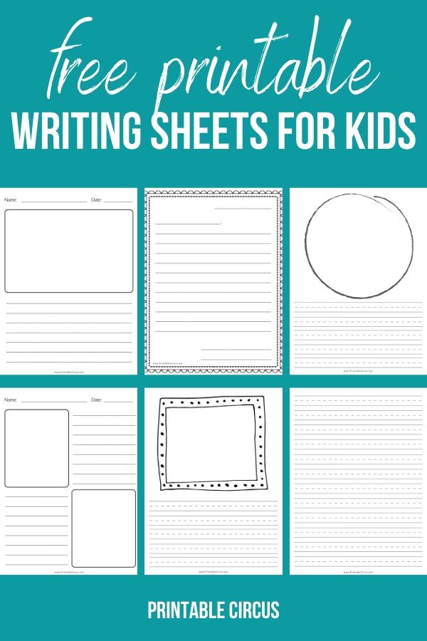 Download this FREE printable writing paper for kids - complete with 20 different style sheets, including dashed line for little kids and and regular line for older kids. Great for creative writing, handwriting practice, or writing stories and letters.
