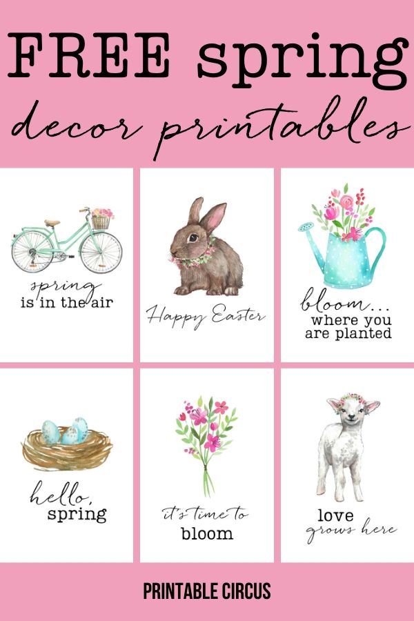 Brighten your home with these charming watercolor prints. Download and print these FREE spring decor printables.