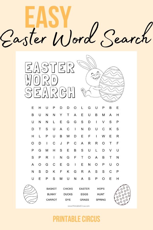 Grab this FREE printable EASY Easter word search puzzle that you can download and print off to play and enjoy right away. Fun printable PDF word search puzzle.