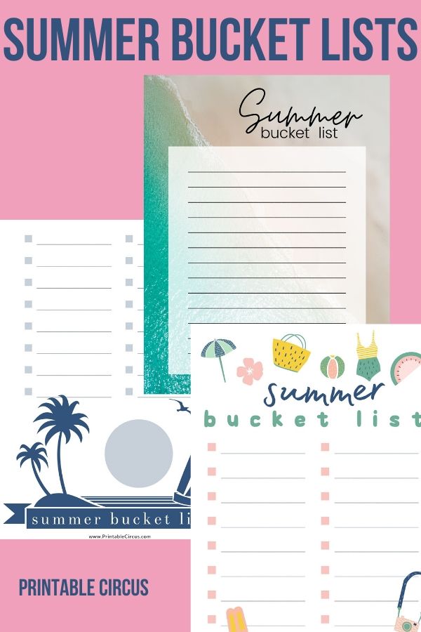 Plan an fun and memorable summer with these summer bucket lists. They come in three printable styles - just print and fill in with all the fun activities you want to do this summer.